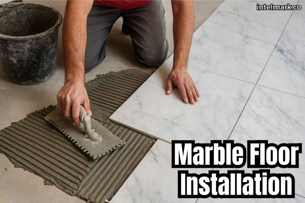 marble floor installation